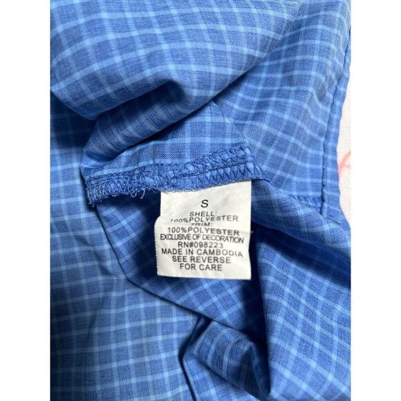 Magellan Outdoors Men's Relaxed Fit Fish Gear Shirt S Blue Plaid - Picture 6 of 7